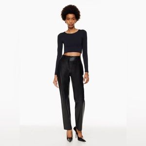 Babaton Black Command Leather Pants